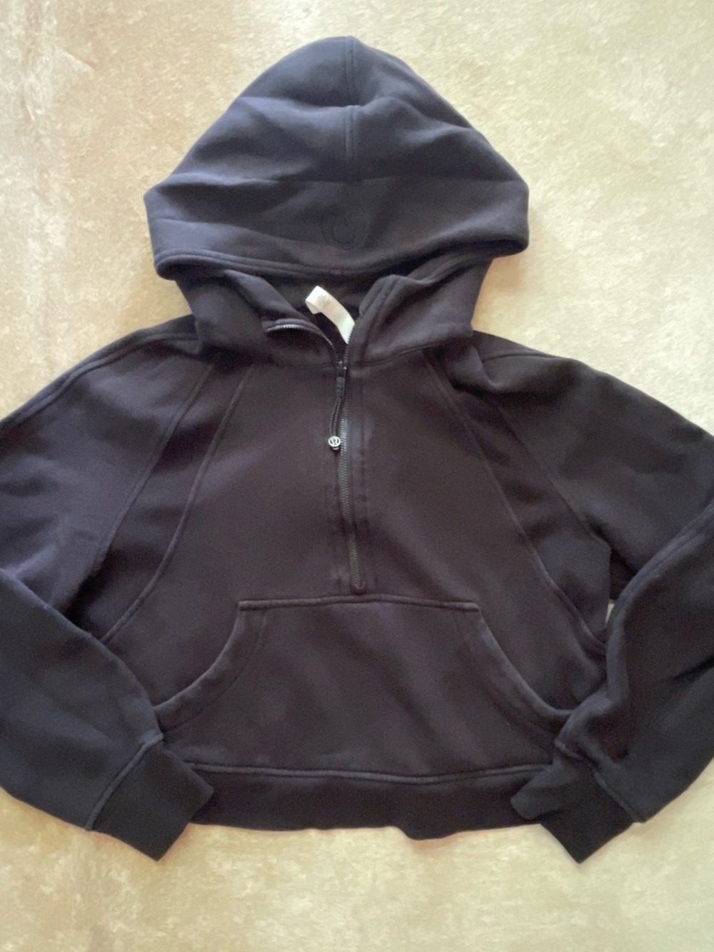 Luluemon Black Scuba Quarter Zip Hoodie